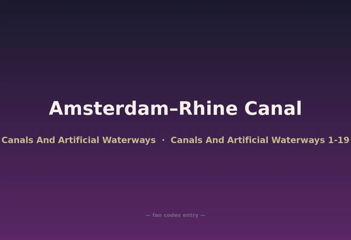 Amsterdam–Rhine Canal