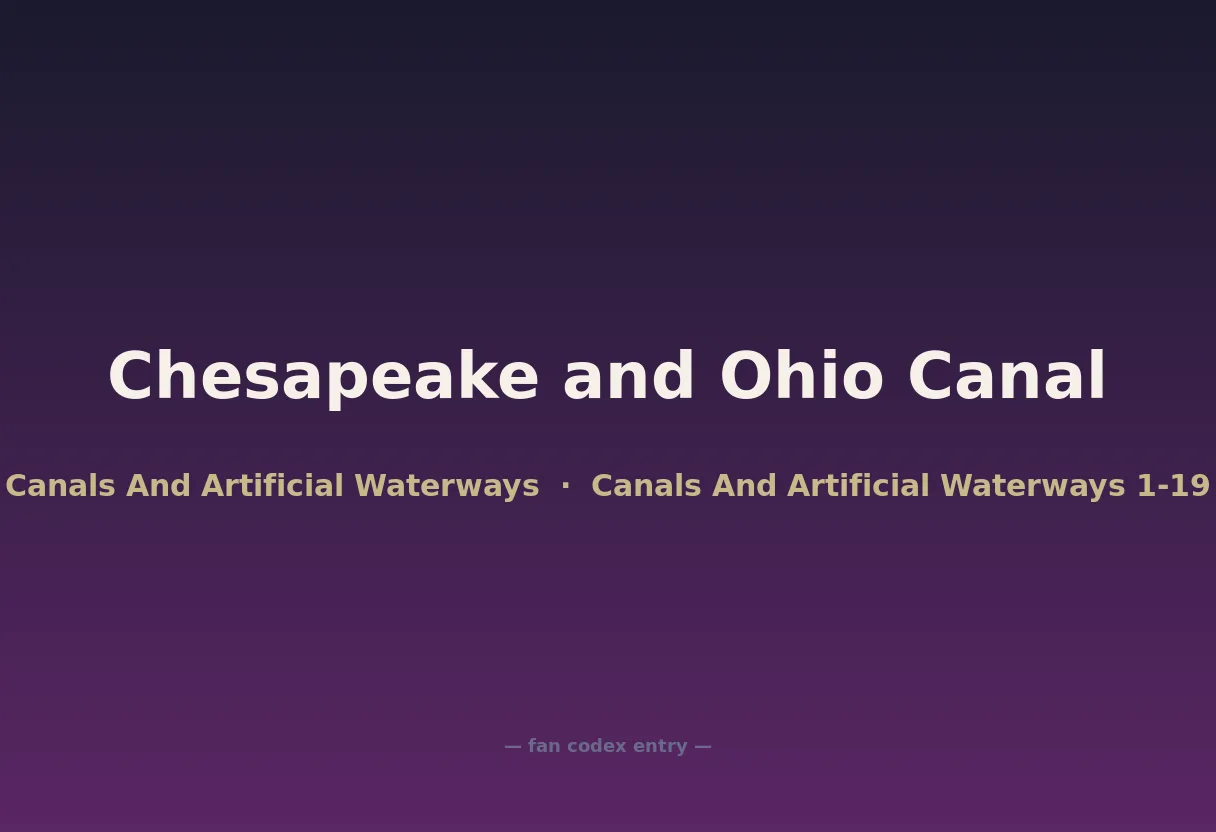 Chesapeake and Ohio Canal
